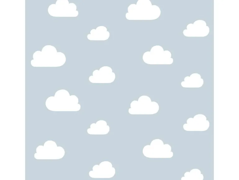 ESTAhome Tapete Kleine Wolken 7386 Himmelblau 0.53 x 10.05 m