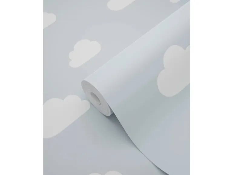 ESTAhome Tapete Kleine Wolken 7386 Himmelblau 0.53 x 10.05 m