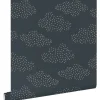 ESTAhome Tapete Kleine Wolken Dunkelblau 50 x 900 cm 139980