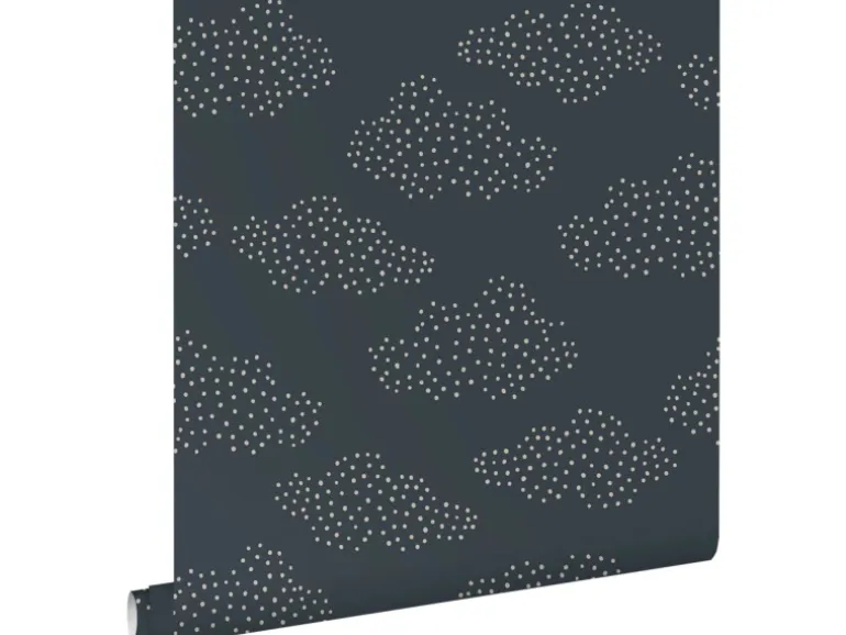 ESTAhome Tapete Kleine Wolken Dunkelblau 50 x 900 cm 139980
