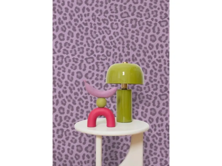 ESTAhome Tapete Leopardenmuster Violett 53 cm x 10.05 m