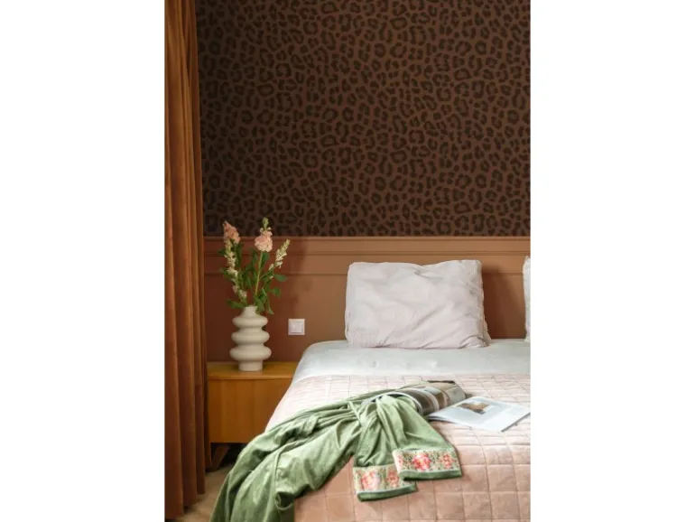 ESTAhome Tapete Leopardenmuster Braun 53 cm x 10.05 m