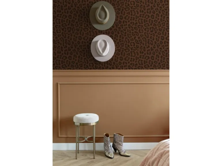 ESTAhome Tapete Leopardenmuster Braun 53 cm x 10.05 m