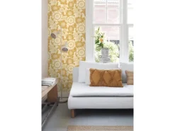 ESTAhome Tapete Retro Blumen Gelb 50 x 900 cm