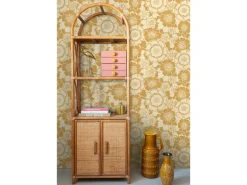 ESTAhome Tapete Retro Blumen Gelb 50 x 900 cm