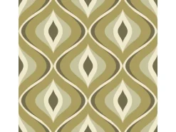 ESTAhome Tapete Retro-Ornamente Graugrün 50 x 900 cm 130987