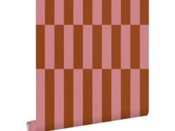 ESTAhome Tapete Streifen Rosa und Rot 50 x 900 cm