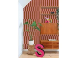 ESTAhome Tapete Streifen Rosa und Rot 50 x 900 cm