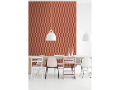 ESTAhome Tapete Streifen Rosa und Rot 50 x 900 cm