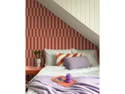 ESTAhome Tapete Streifen Rosa und Rot 50 x 900 cm