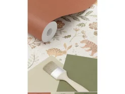 ESTAhome Tapete Wald Mit Waldtieren 7401 Crême-Weiß und Beige 53 cm x 1005 m