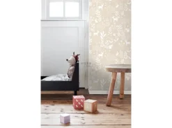 ESTAhome Tapete Wald mit Waldtieren Beige 53 cm x 10.05 m