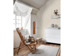 ESTAhome Tapete Wald mit Waldtieren Beige 53 cm x 10.05 m