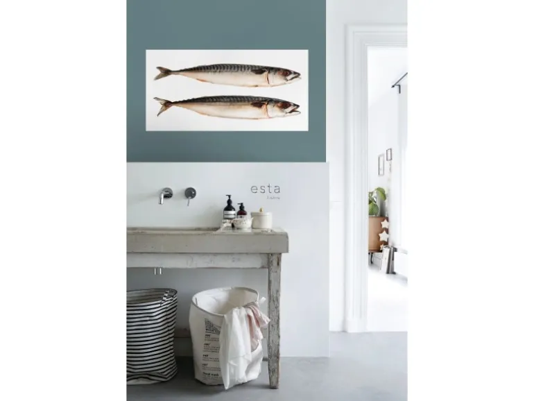 ESTAhome Wandtattoo Fische Grau 97 x 48,5 cm 159040