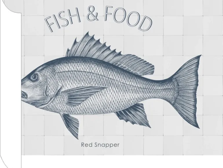 ESTAhome Wandtattoo Fisch Blau 70 x 46,5 cm 159037