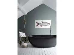 ESTAhome Wandtattoo Fisch Grau und Rot 97 x 48,5 cm 159039