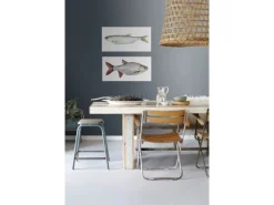 ESTAhome Wandtattoo Fisch Grau und Rot 97 x 48,5 cm 159039
