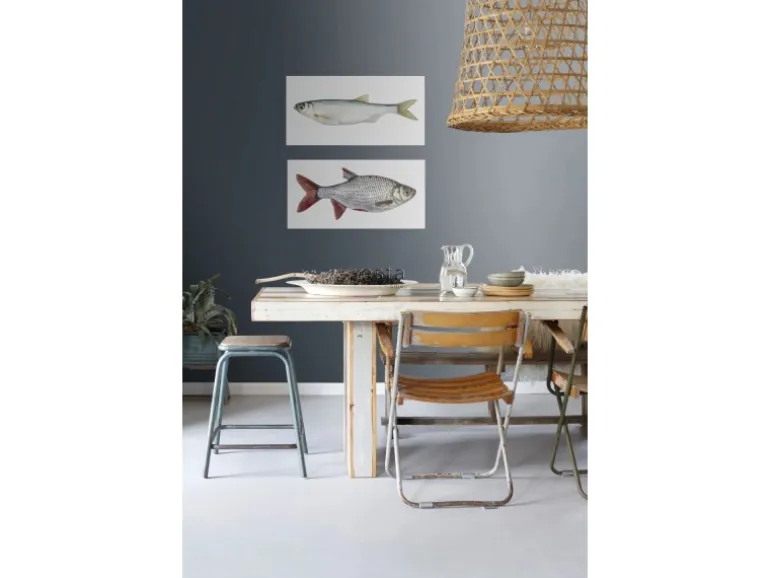 ESTAhome Wandtattoo Fisch Grau und Rot 97 x 48,5 cm 159039