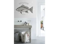 ESTAhome Wandtattoo Fisch Schwarz 145 x 97 cm 159033