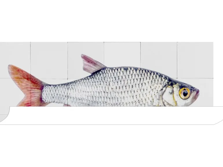 ESTAhome Wandtattoo Fisch Grau und Rot 97 x 48,5 cm 159029