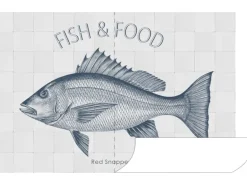 ESTAhome Wandtattoo Fisch Blau 145 x 97 cm 159034