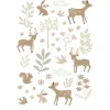 ESTAhome Wandtattoo Hirsche Beige und Rosa 33 cm x 47,5 cm 156122