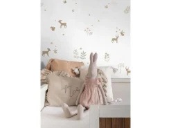 ESTAhome Wandtattoo Hirsche Beige und Rosa 33 cm x 47,5 cm 156122