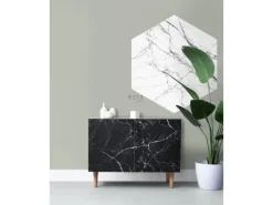 ESTAhome Wandtattoo Marmor-Optik Schwarz-Weiß 140 x 161 cm 159026