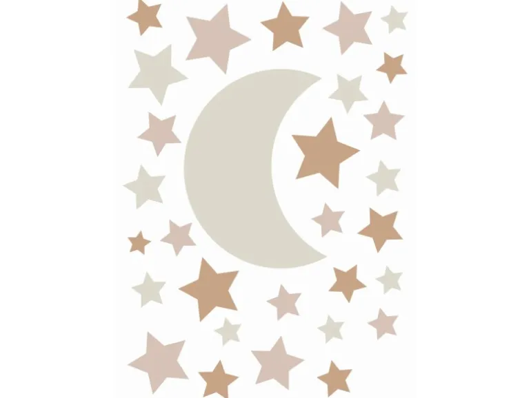 ESTAhome Wandtattoo Sternenhimmel Sandbraun und Terrakotta 47,5 cm x 66 cm 156110