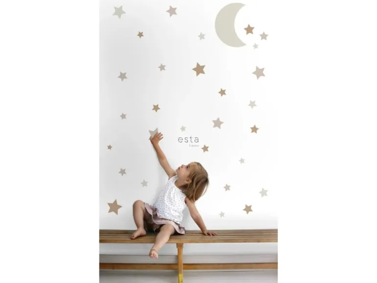 ESTAhome Wandtattoo Sternenhimmel Sandbraun und Terrakotta 47,5 cm x 66 cm 156110