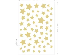 ESTAhome Wandtattoo Sternenhimmel Gelb 33 cm x 47,5 cm 156120