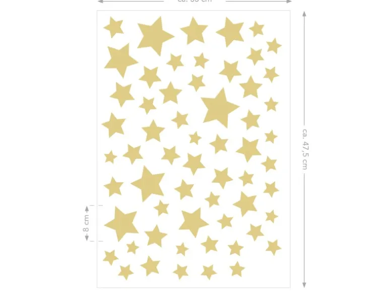 ESTAhome Wandtattoo Sternenhimmel Gelb 33 cm x 47,5 cm 156120