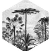 ESTAhome Wandtattoo Tropische Landschaft Mit Palmen Schwarz-Weiß 70 x 81 cm 159000