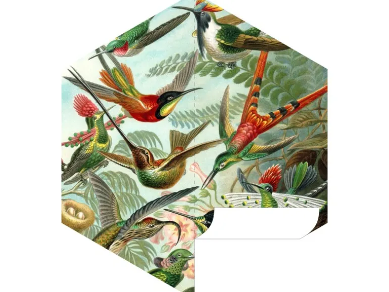 ESTAhome Wandtattoo Vögel Dschungelgrün 140 x 161 cm 159023