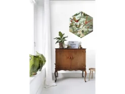 ESTAhome Wandtattoo Vögel Dschungelgrün 70 x 81 cm 158999