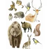 ESTAhome Wandtattoo Waldtiere Braun 47,5 cm x 66 cm 156102
