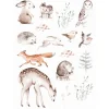 ESTAhome Wandtattoo Waldtiere Braun 47,5 cm x 66 cm 156103