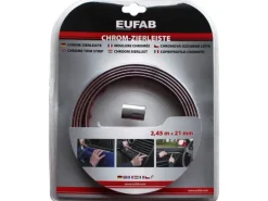 Eufab Chrom Zierleiste 2,45 m x 21 mm