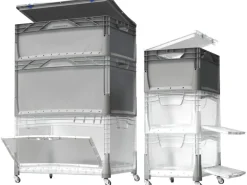 Eurobox-System Box Flap Side 60 x 40 x 32 cm Transparent