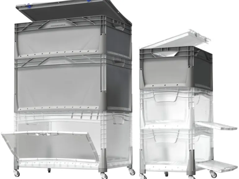 Eurobox-System Box Flap Side 60 x 40 x 32 cm Transparent