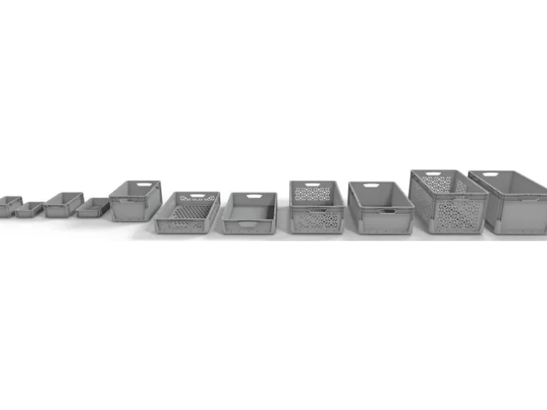 Eurobox-System Box Vollwand 30 x 20 x 22 cm Grau