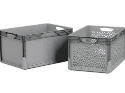 Eurobox-System Box Vollwand 60 cm x 40 cm x 32 cm Grau