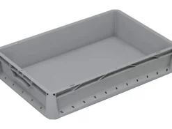 Eurobox-System Box Vollwand 60 cm x 40 cm x 12 cm Grau