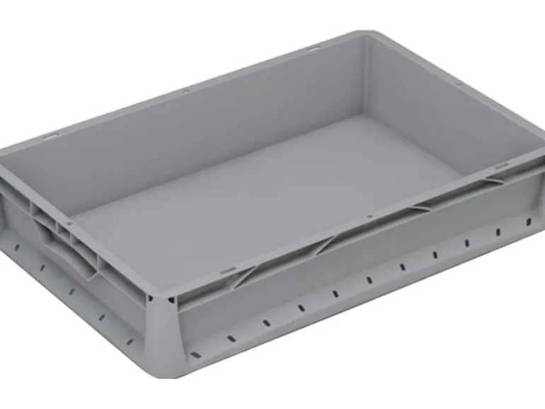 Eurobox-System Box Vollwand 60 cm x 40 cm x 12 cm Grau