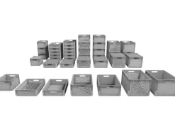 Eurobox-System Box Vollwand 60 cm x 40 cm x 12 cm Grau