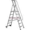 Euroline Premium 32677 Stufenstehleiter mit Großer Standplattform 6 Stufen