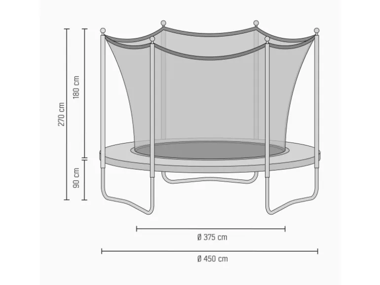 EXIT Lotus Classic Trampolin Ø 427 cm Grün