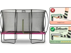 EXIT Silhouette Trampolin 244x366cm - rosa