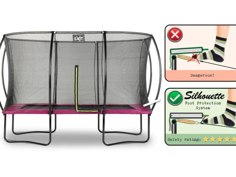 EXIT Silhouette Trampolin 244x366cm - rosa
