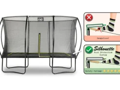 EXIT Silhouette Trampolin 244x366cm - schwarz
